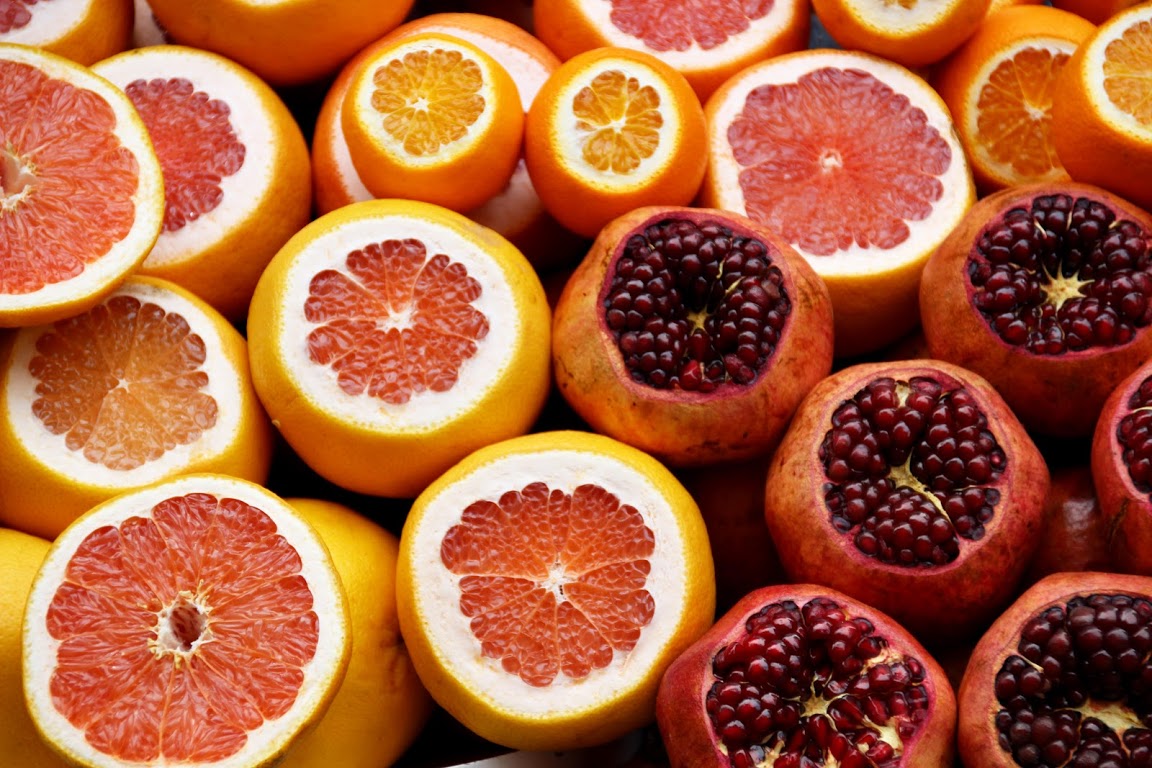 Oranges and pomegranates